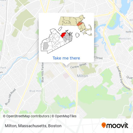 Milton, Massachusetts map