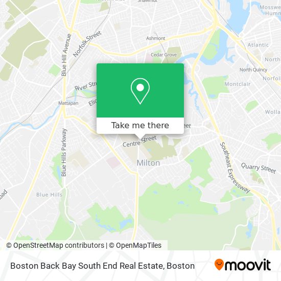 Mapa de Boston Back Bay South End Real Estate