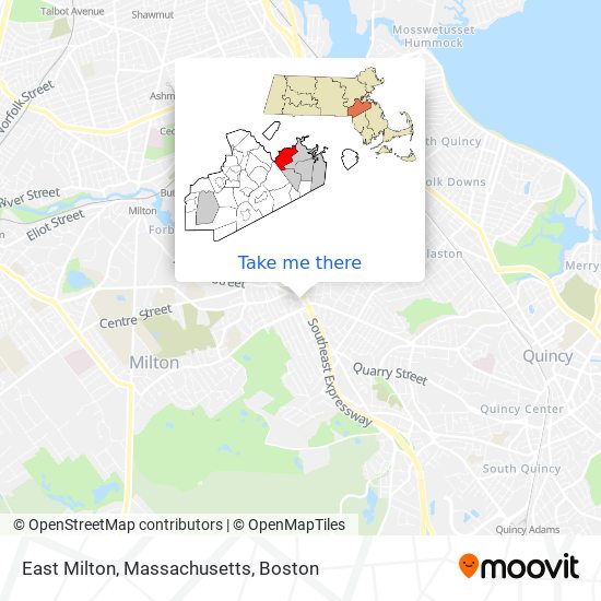 East Milton, Massachusetts map