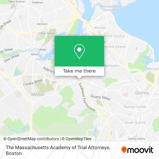 Mapa de The Massachusetts Academy of Trial Attorneys