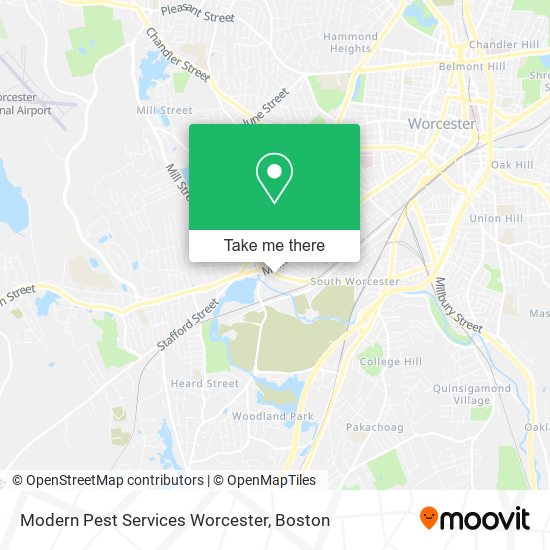 Mapa de Modern Pest Services Worcester