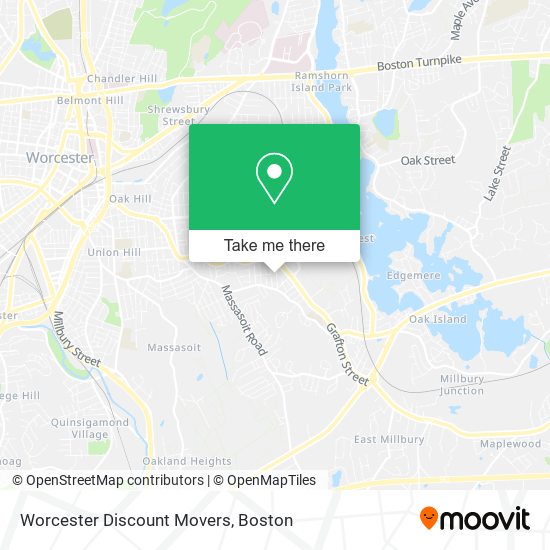 Mapa de Worcester Discount Movers