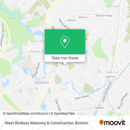 Mapa de West Roxbury Masonry & Construction