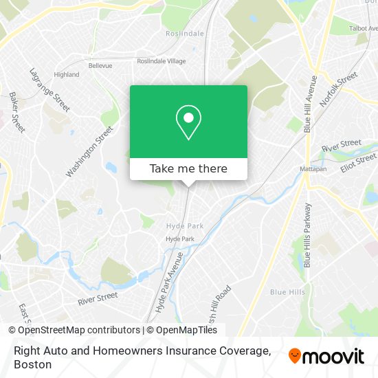 Right Auto and Homeowners Insurance Coverage map