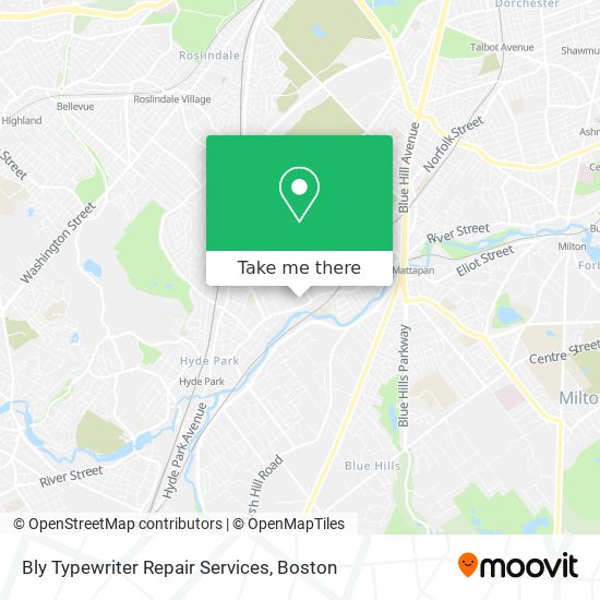 Bly Typewriter Repair Services map