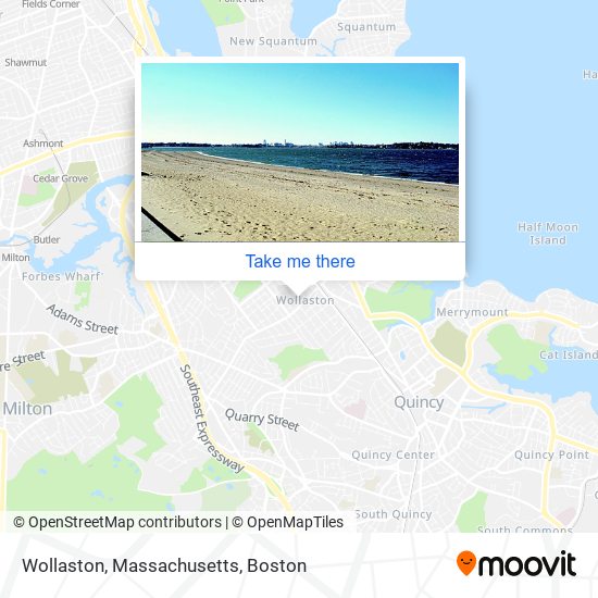 Mapa de Wollaston, Massachusetts