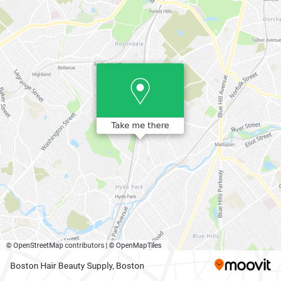 Mapa de Boston Hair Beauty Supply