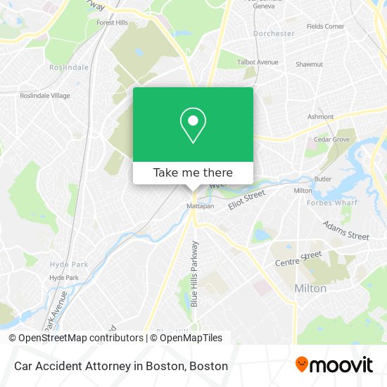 Mapa de Car Accident Attorney in Boston