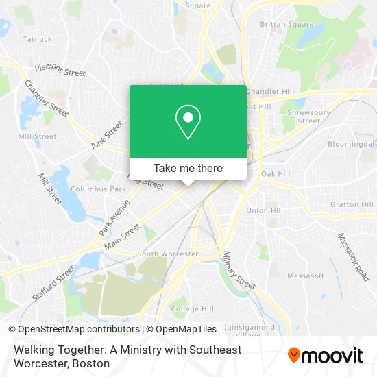 Mapa de Walking Together: A Ministry with Southeast Worcester