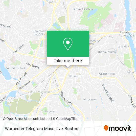 Mapa de Worcester Telegram Mass Live