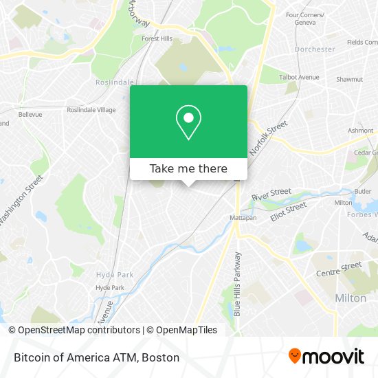 Mapa de Bitcoin of America ATM