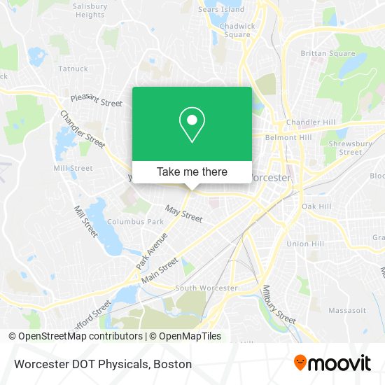 Worcester DOT Physicals map