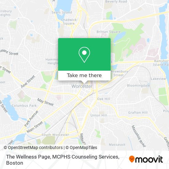 Mapa de The Wellness Page, MCPHS Counseling Services