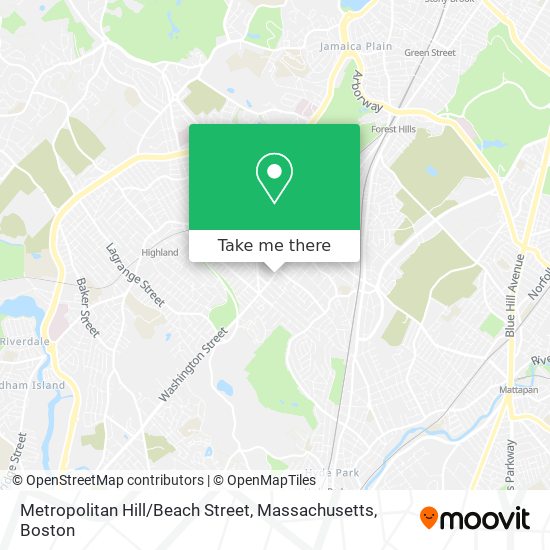 Mapa de Metropolitan Hill / Beach Street, Massachusetts