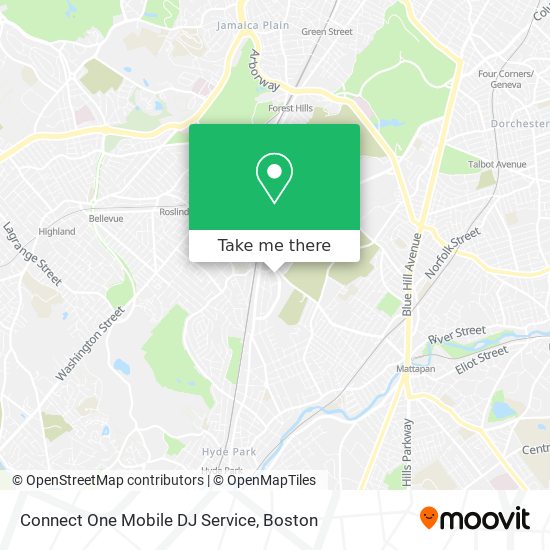Mapa de Connect One Mobile DJ Service