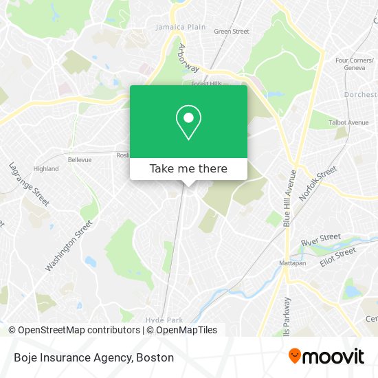 Mapa de Boje Insurance Agency