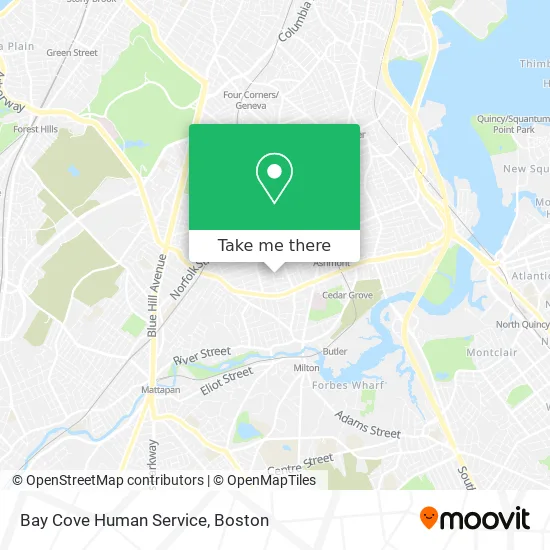 Bay Cove Human Service map