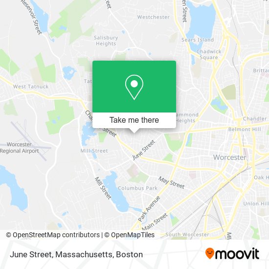 Mapa de June Street, Massachusetts
