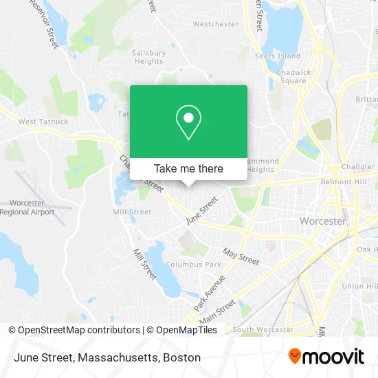 June Street, Massachusetts map