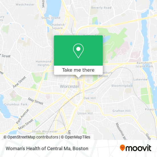 Woman's Health of Central Ma map