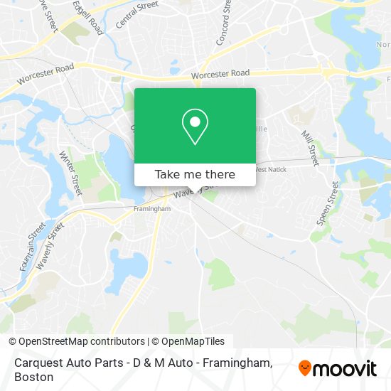 Mapa de Carquest Auto Parts - D & M Auto - Framingham