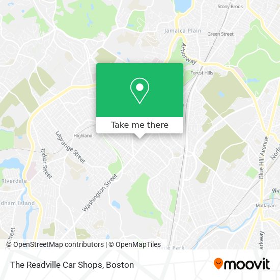 The Readville Car Shops map