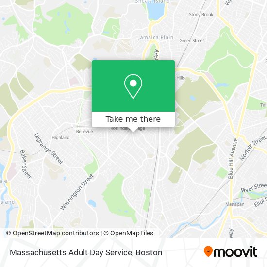 Massachusetts Adult Day Service map