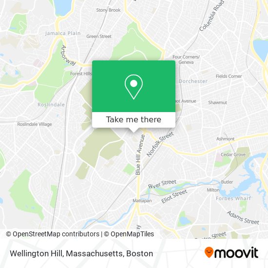 Mapa de Wellington Hill, Massachusetts