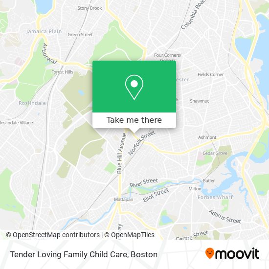 Mapa de Tender Loving Family Child Care