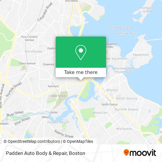 Padden Auto Body & Repair map