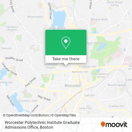 Mapa de Worcester Polytechnic Institute Graduate Admissions Office