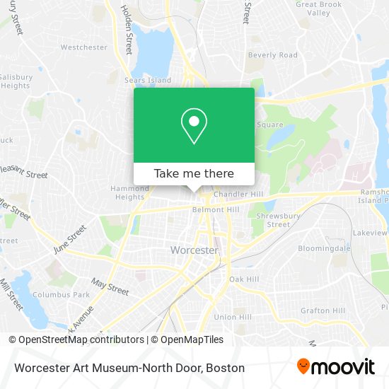 Mapa de Worcester Art Museum-North Door