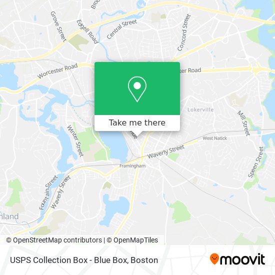 USPS Collection Box - Blue Box map