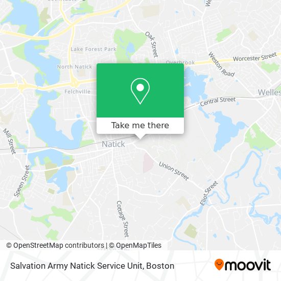 Mapa de Salvation Army Natick Service Unit