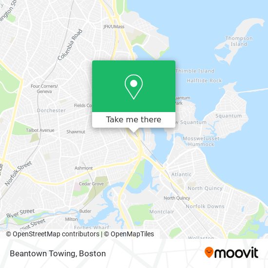 Mapa de Beantown Towing