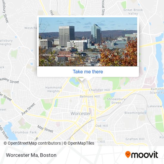 Mapa de Worcester Ma