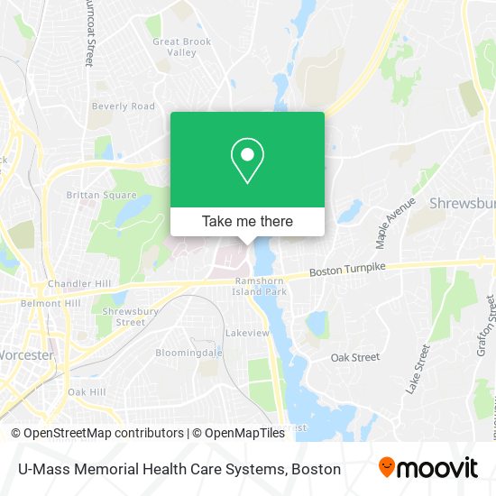 Mapa de U-Mass Memorial Health Care Systems
