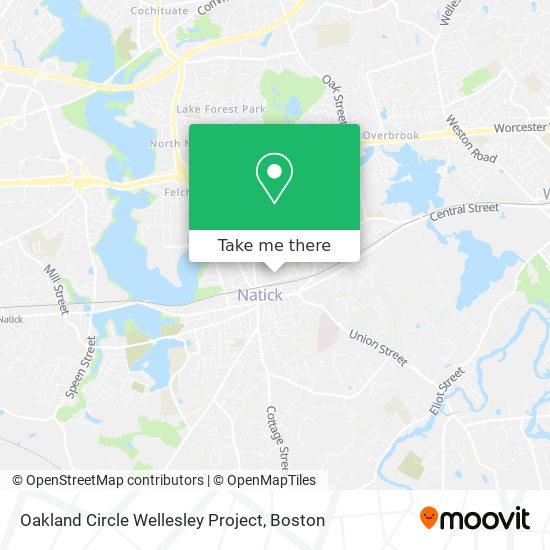 Mapa de Oakland Circle Wellesley Project