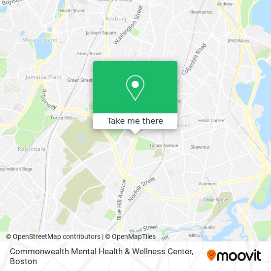 Mapa de Commonwealth Mental Health & Wellness Center