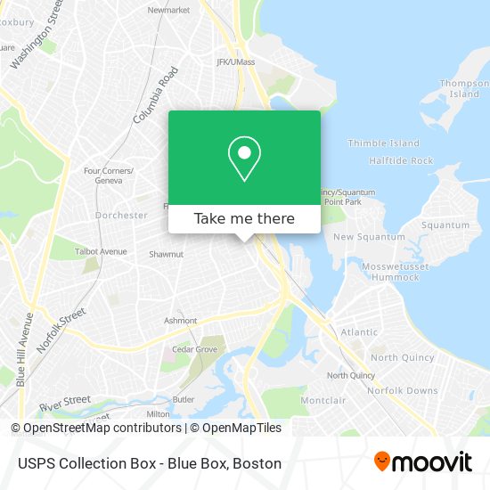 USPS Collection Box - Blue Box map