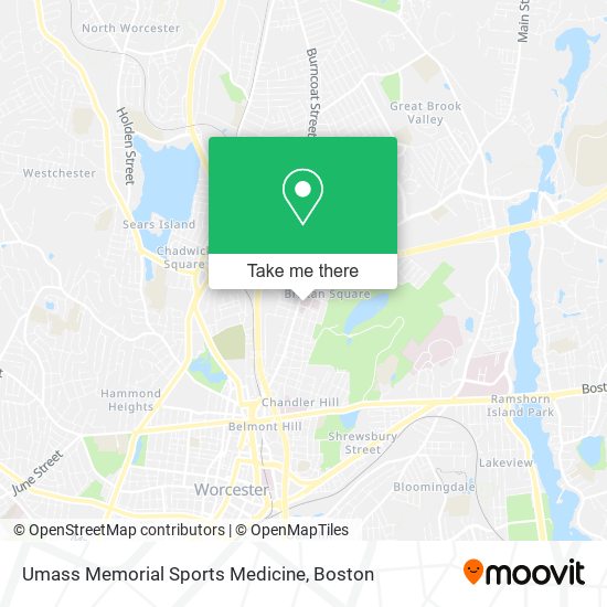 Umass Memorial Sports Medicine map