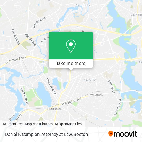 Daniel F. Campion, Attorney at Law map