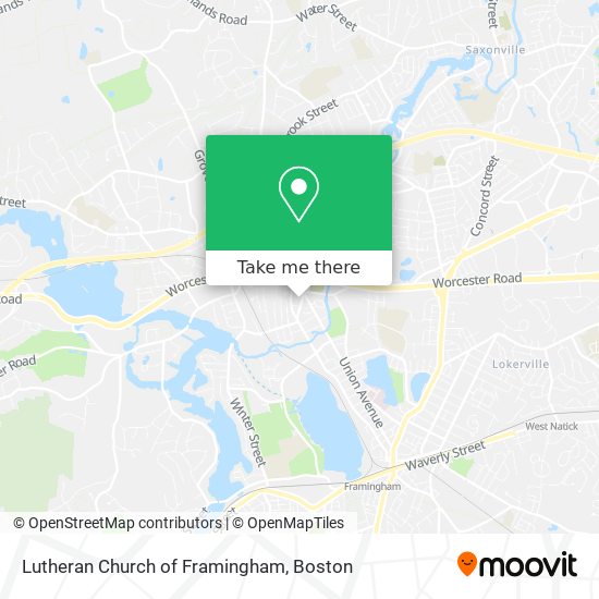 Lutheran Church of Framingham map