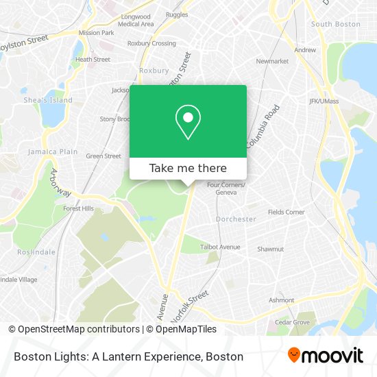 Boston Lights: A Lantern Experience map