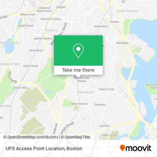 UPS Access Point Location map