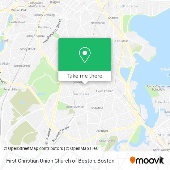 First Christian Union Church of Boston map