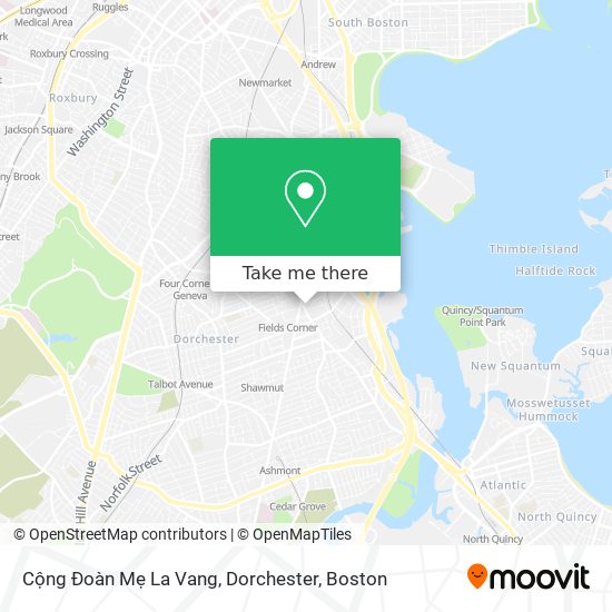 Mapa de Cộng Đoàn Mẹ La Vang, Dorchester