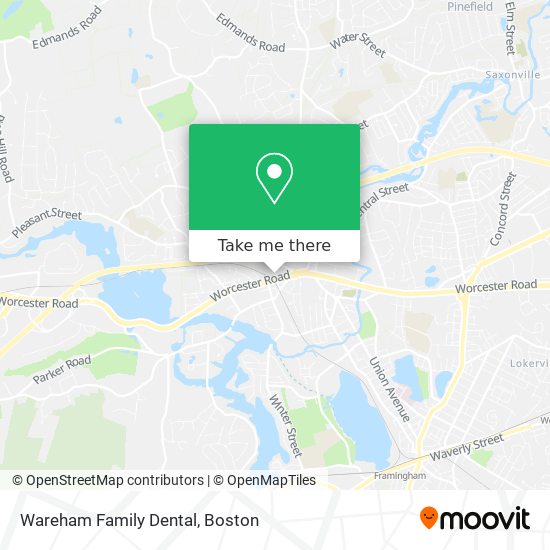 Wareham Family Dental map