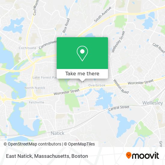 Mapa de East Natick, Massachusetts