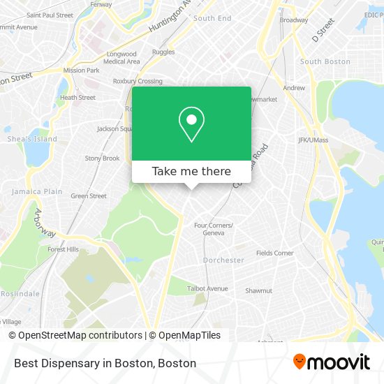 Best Dispensary in Boston map